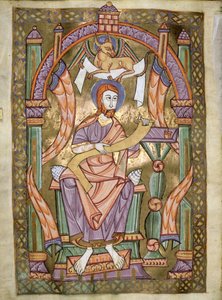 Ms Czart 1207 IV fol CXIXv Szent Lukács evangélista, The Evangeliarium of the Cathedral of Plock, 1075 körül alkotó: German School