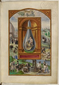 Ms Harley 3469, f.23 Gyermek és sárkány lombikban, Negyedik traktátus, Salomon Trismosin „Splendor Solis” című művéből alkotó: German School