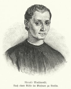 Niccolo Machiavelli olasz diplomata, politikus, filozófus és író (litho) alkotó: German School