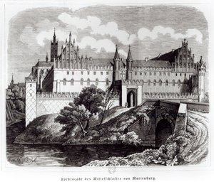 A marienburgi kastély északi homlokzata alkotó: German School