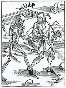 A deth-t megvető folyvásokról ezért nem tesznek semmit, illusztráció Alexander Barclay „A bolondok hajója” angol fordításából, egy 1874-ben megjelent kiadásból alkotó: German School