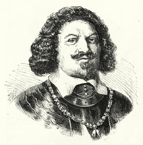 Ottavio Piccolomini, olasz tábornok a Szent Római Birodalom hadseregében a harmincéves háborúban (metszet) alkotó: German School