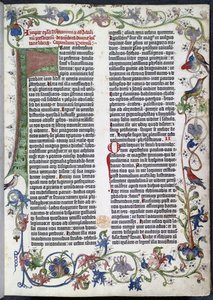 Oldal a Gutenberg Bibliából, Erfurt megvilágítással alkotó: German School
