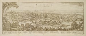Párizs panorámaképe 1620-ban, Martin Zeiller (1589-1661) Topographia Galliae-jából, 1655-ben alkotó: German School