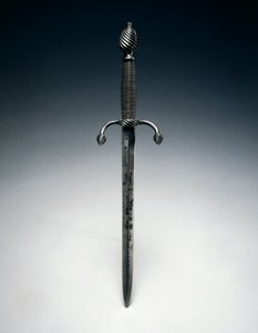 Elhárító tőr, 1600 körül (acél drótmarkolattal) alkotó: German School