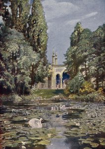A Vierwaldstattersee és az antilopház része, Berlini Állatkert, Németország (színes litho) alkotó: German School