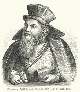 Philipp Nicodemus Frischlin német költő és drámaíró (metszet) alkotó: German School