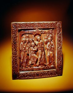 Emléktábla kételkedő Tamással, 1140-60 körül (rozmár elefántcsont) alkotó: German School