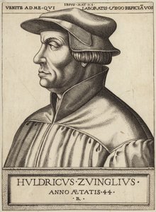 Huldrych Zwingli portréja alkotó: German School