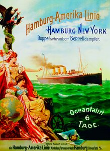 A Hamburg American Line-t hirdető plakát, 1897