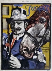 Postillon: kocsis és lova – a „Jugend”-ben alkotó: German School