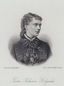 Katalin Dolgorukova hercegnő, II. Sándor orosz cár szeretője és későbbi morganatikus felesége (metszet) alkotó: German School