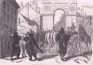 Szarvasmarhát behozó porosz takarmányozó csapatok, Cassells: A Franciaország és Németország közötti háború története, a Cassell and Company Limited kiadása, 1890 körül (litho) alkotó: German School
