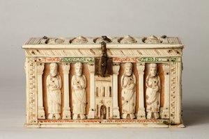 Ereklyetartó koporsó, Köln, Németország, 1150 körül (fa és elefántcsont) alkotó: German School