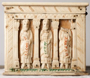 Ereklyetartó koporsó, Köln, Németország, 1150 körül (fa és elefántcsont) alkotó: German School