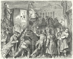 A brunswicki nép lázadása II. Károly herceg ellen, 1830. szeptember 6 alkotó: German School