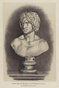 Germán férfi római mellszobra (metszet) alkotó: German School