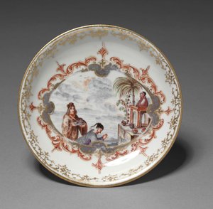 Csészealj, gyártó Meissen Porcelain Factory, Németország, 1723 körül alkotó: German School