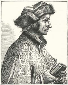 Sebastian Brant német humanista és szatirikus (metszet) alkotó: German School