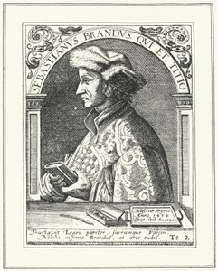 Sebastian Brant német humanista és szatirikus (metszet) alkotó: German School