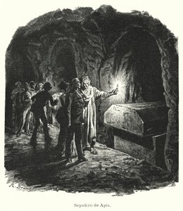 Szakkarai szerapeum, az ókori Egyiptomban imádott szent apis bikák sírja (litho) alkotó: German School