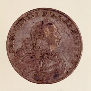 Frederick Christian, Brandenburg-Bayreuth őrgrófja ezüsttallérja (Frederic V Christian de Brandenburg-Bayreuth (Brandenburg Bayreuth) (1708-1769) 1766 Átm. 4 cm Nápoly, museo archeologico alkotó: German School