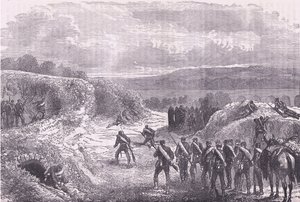 Sortie Párizsból, Cassells History of the War Franciaország és Németország között, kiadó: Cassell and Company Limited, 1890 körül (litho) alkotó: German School