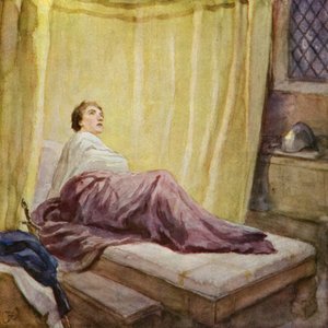 Szent Ferenc látomást kap a mennyből (színes litográfia) alkotó: German School