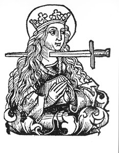St. Lucy (d.304) Hartmann Schedel (1440-1514) „Liber Chronicarum” című művéből alkotó: German School