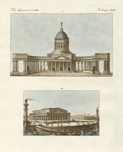 Furcsa épületek Péterváron (színes metszet) alkotó: German School