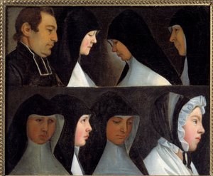 Tanulmányok a Szent Bencés Rend posztuláns és novícius apácáiról (Bencés Rend) A 19. századi német iskola festészete. Roanne, Joseph Dechelette múzeum – Tanulmányok a Szent Benedek-rend vallási posztulánsairól és novíciusairól (t. alkotó: German School