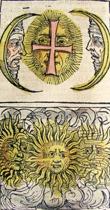 Sun Dogs and Moon Dogs, megjelent a Nürnbergi Krónikában, 1493 alkotó: German School