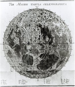 A Hold felszíne, illusztráció Johann Hieronymus Schroeter Selenotopographische Fragmente című művéből, 1791-ben alkotó: German School