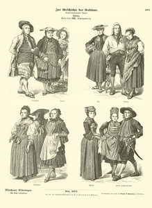 Svájci viseletek, 18. század vége (metszet) alkotó: German School
