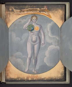 Tables representing man in three different states alkotó: German School