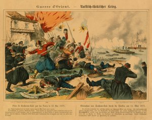 Suchum-Kale elvétele a törökök által az orosz-török háború alatt, 1877. május 15., kiadó: F.C. Wentzel, Weissenburg, 1877 alkotó: German School