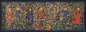 Tündéreket ábrázoló gobelin, Bázel, 1490 körül (színes litográfia) alkotó: German School
