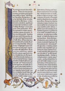 A 36 soros Biblia, Gutenberg nyomtatása (vellum) alkotó: German School