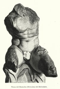 A Belvedere Torso, a római szobor, amelyet hagyományosan Herkules (litho) ábrázolásának tartottak. alkotó: German School