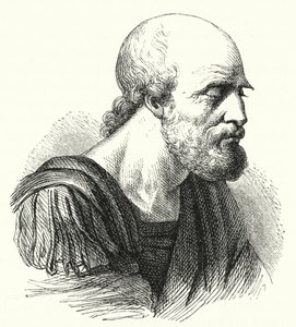 Belisarius bizánci hadvezér mint öregember (metszet) alkotó: German School