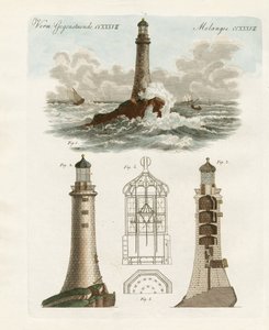 Az Eddystone világítótorony (színes metszet) alkotó: German School