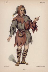 A bolond, Shakespeare Lear királyából (színes litó) alkotó: German School