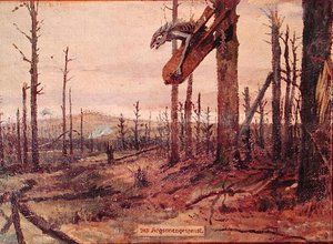Az Argonne-erdők szelleme, 1914-1918 körül (olaj, vászon) alkotó: German School