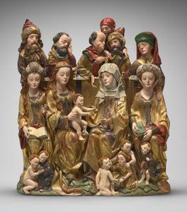 A Szent rokonság, 1480-1490 körül (polikróm fa) alkotó: German School