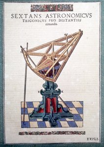 Tycho Brahe (1546 - 1601), Wandsbeck csillagászati ​​szextánsa az "Astronomy instituted"-ben alkotó: German School