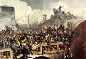 A vereséget szenvedett francia csapatok a sedani csatában, 1870. szeptember 1-jén