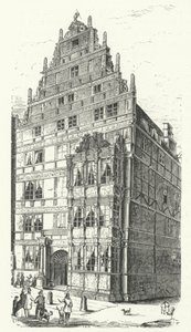 Gottfried Wilhelm Leibniz német polihisztor otthona Hannoverben (metszet) alkotó: German School