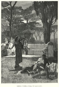 Az improvizor, ókori római szórakoztató (litho) alkotó: German School