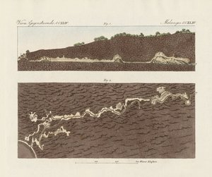 A magyarországi Aggtelek melletti Baradla nagy barlangja (színes metszet) alkotó: German School