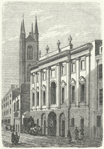 A Bank of England eredeti otthona, Walbrook, London (metszet) alkotó: German School